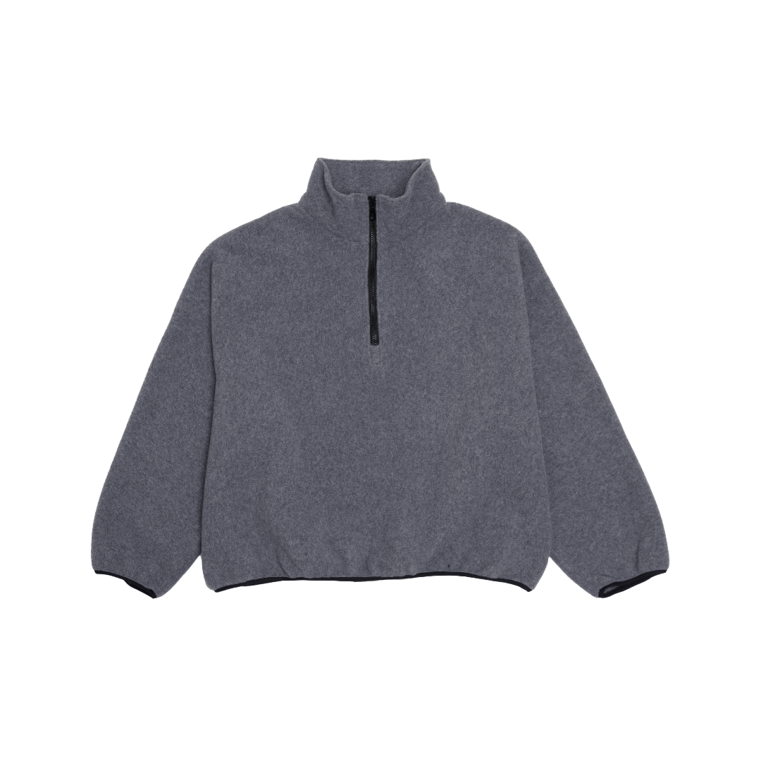 Gray fleece pullover hot sale