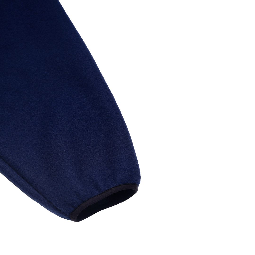 FLEECE HALF-ZIP PULLOVER — NAVY
