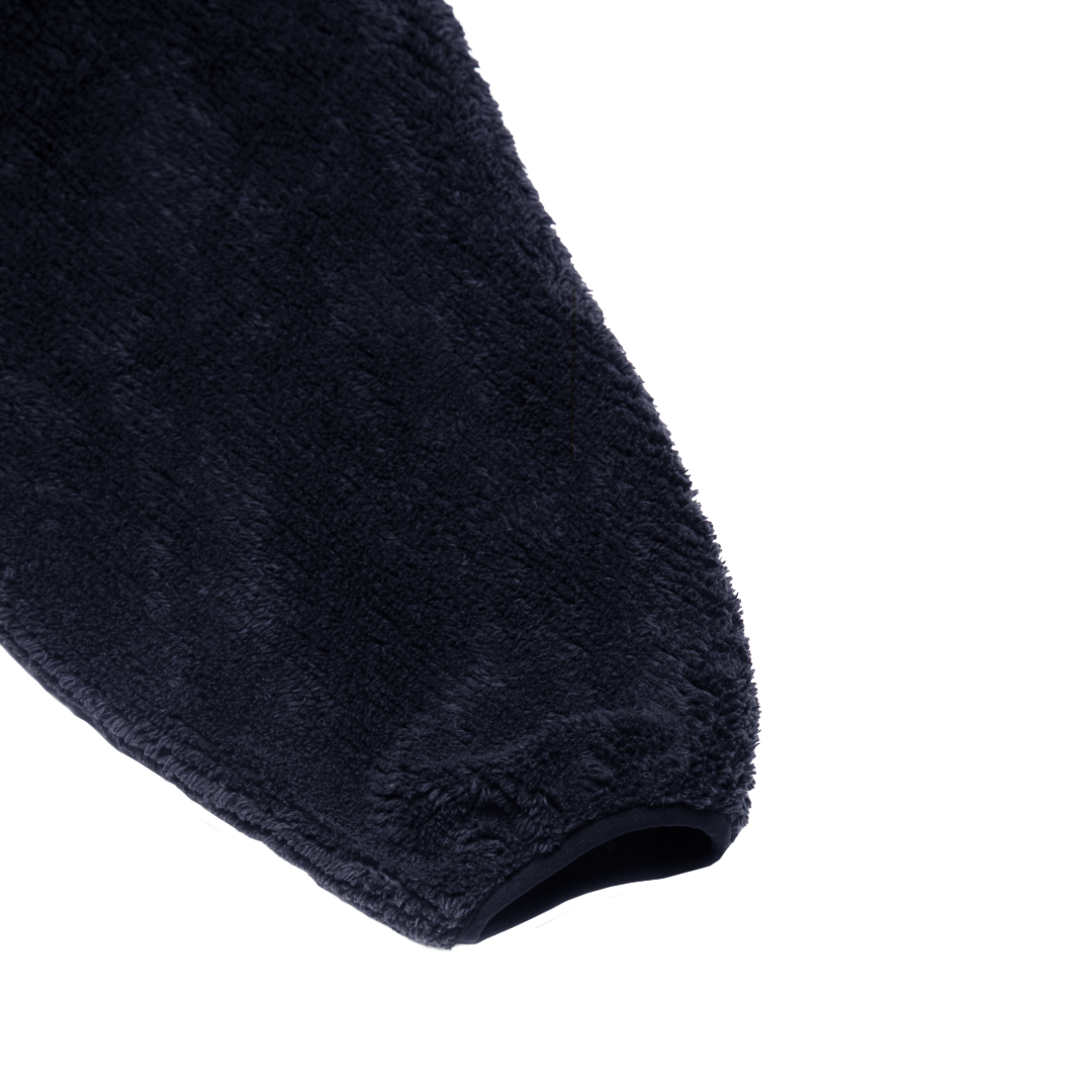 TERRY HALF-ZIP PULLOVER — NAVY