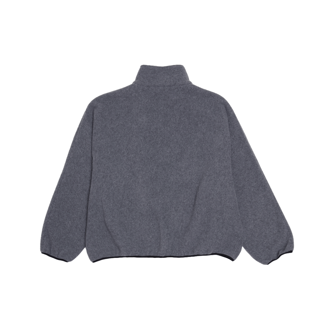 FLEECE HALF-ZIP PULLOVER  —  GREY FELT