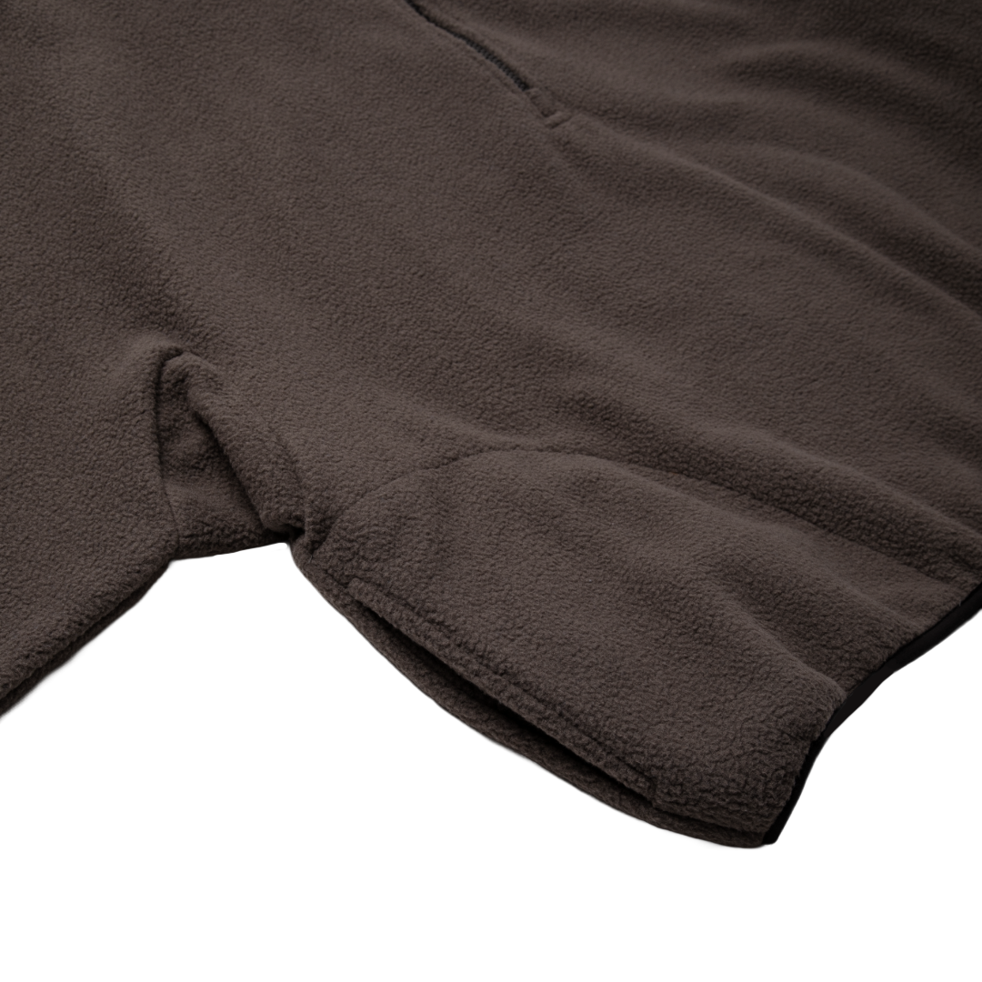 FLEECE HALF-ZIP PULLOVER — ANTHRACITE