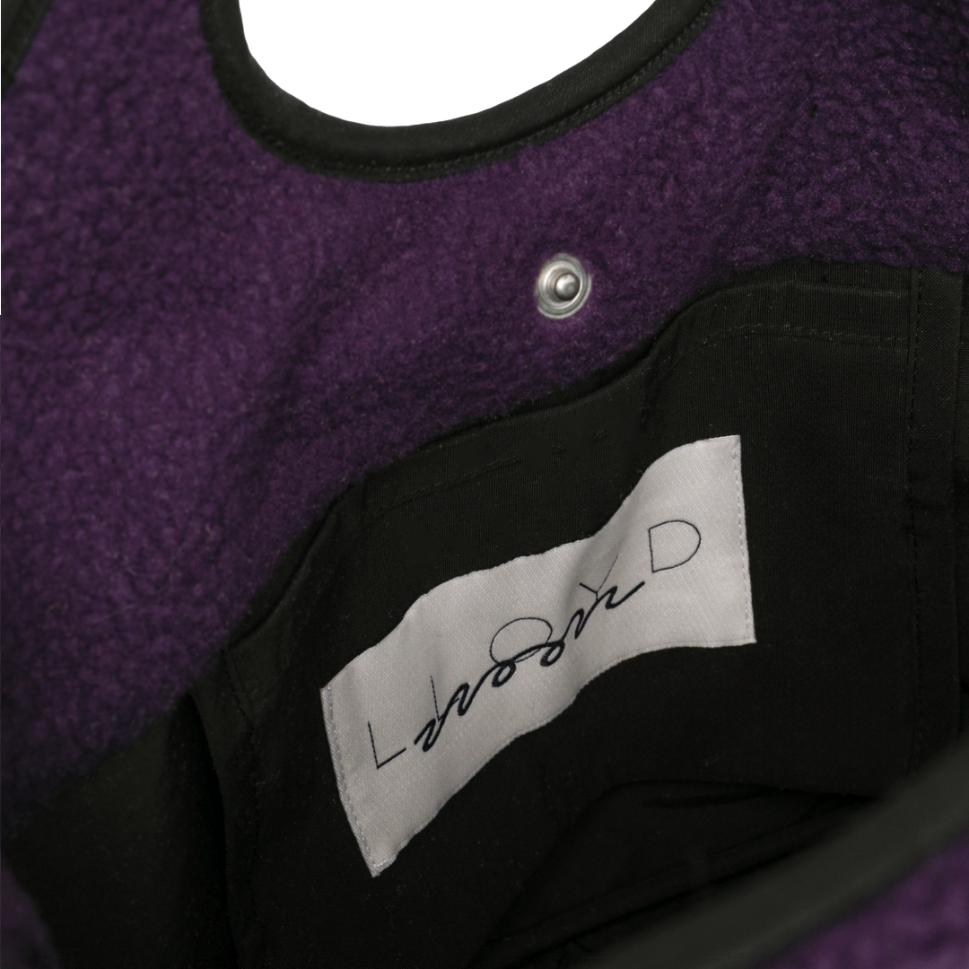 LLOYD/noon BAG — AUBERGINE FLEECE