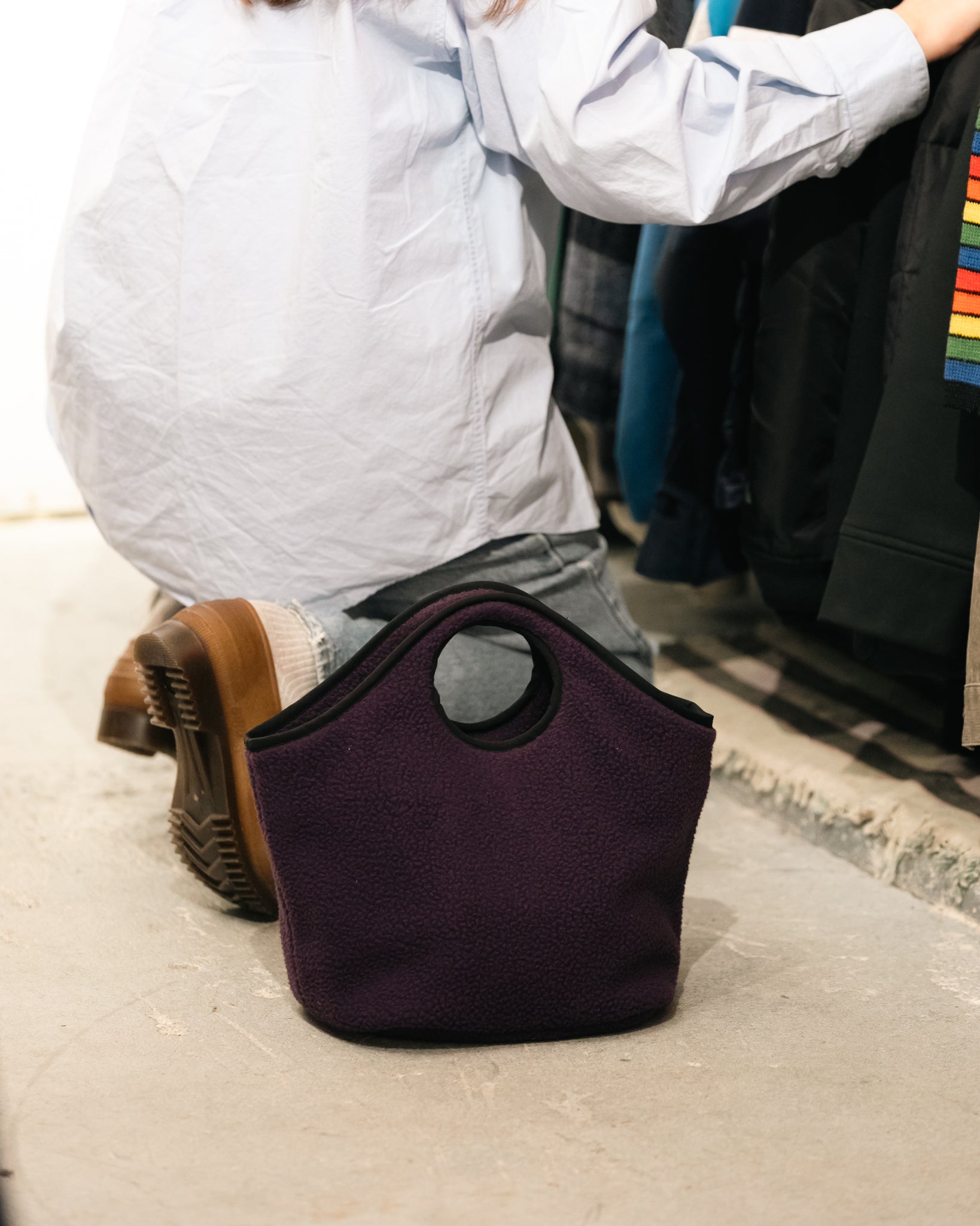LLOYD/noon BAG — AUBERGINE FLEECE