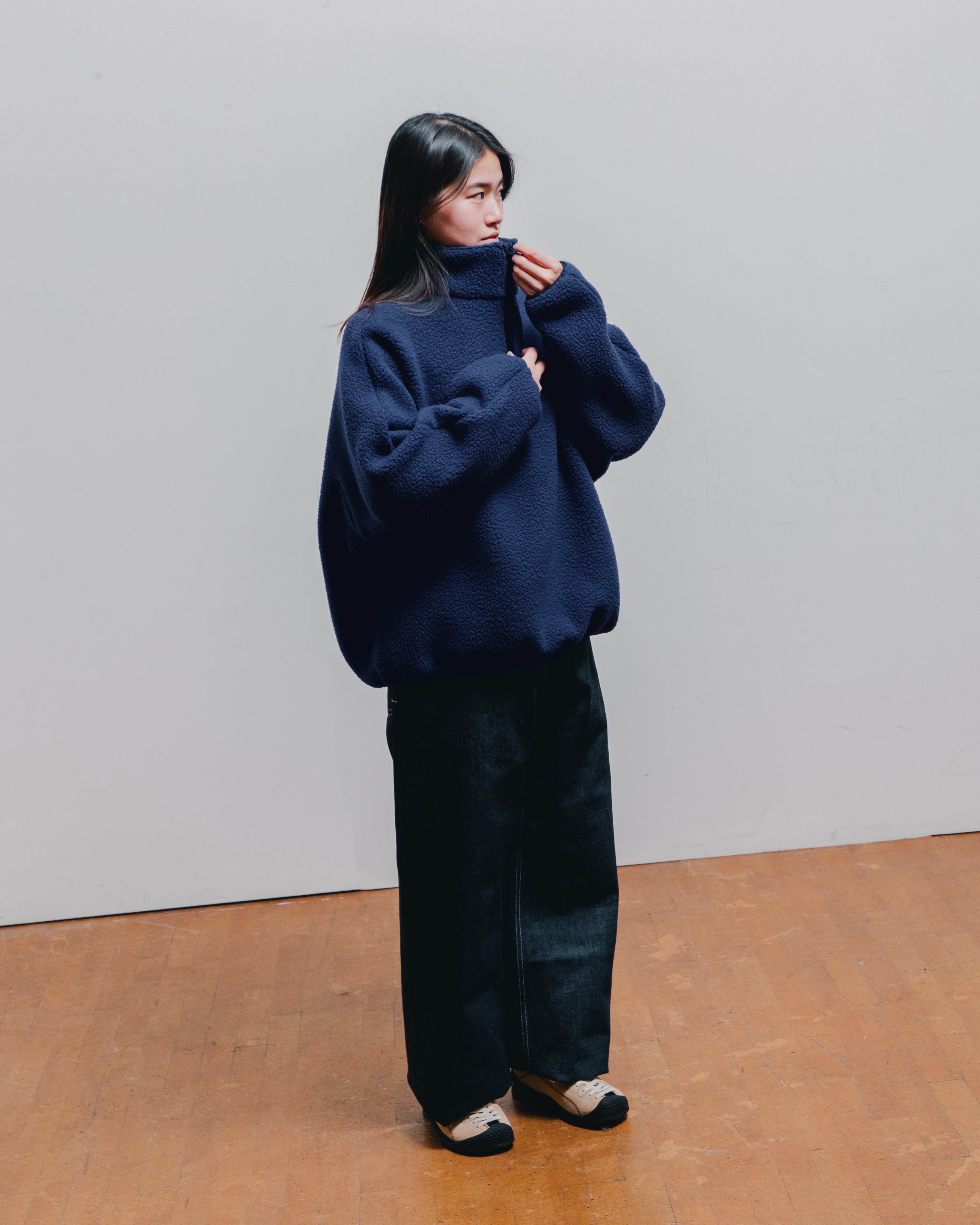 FLEECE HALF-ZIP PULLOVER — NU BLUE – LLOYD