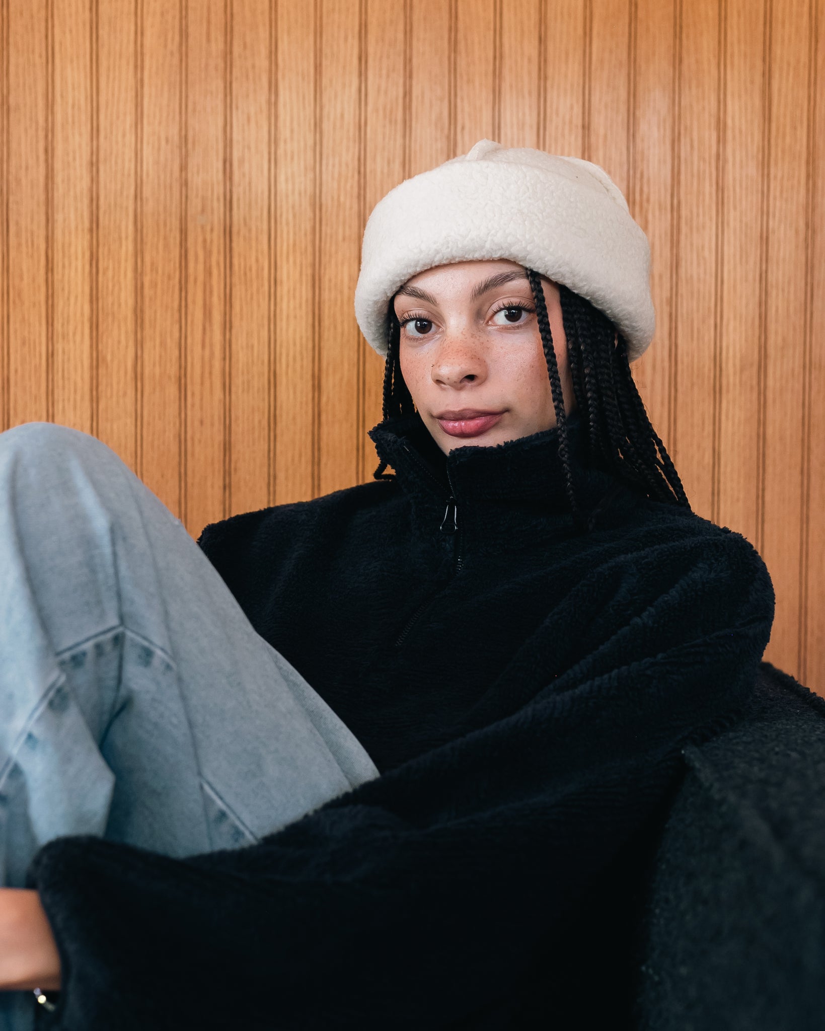 FLEECE TOQUE — CREME