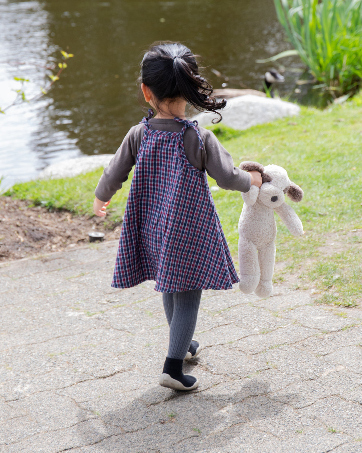 LITTLE LLOYD SUNDRESS — RED PLAID