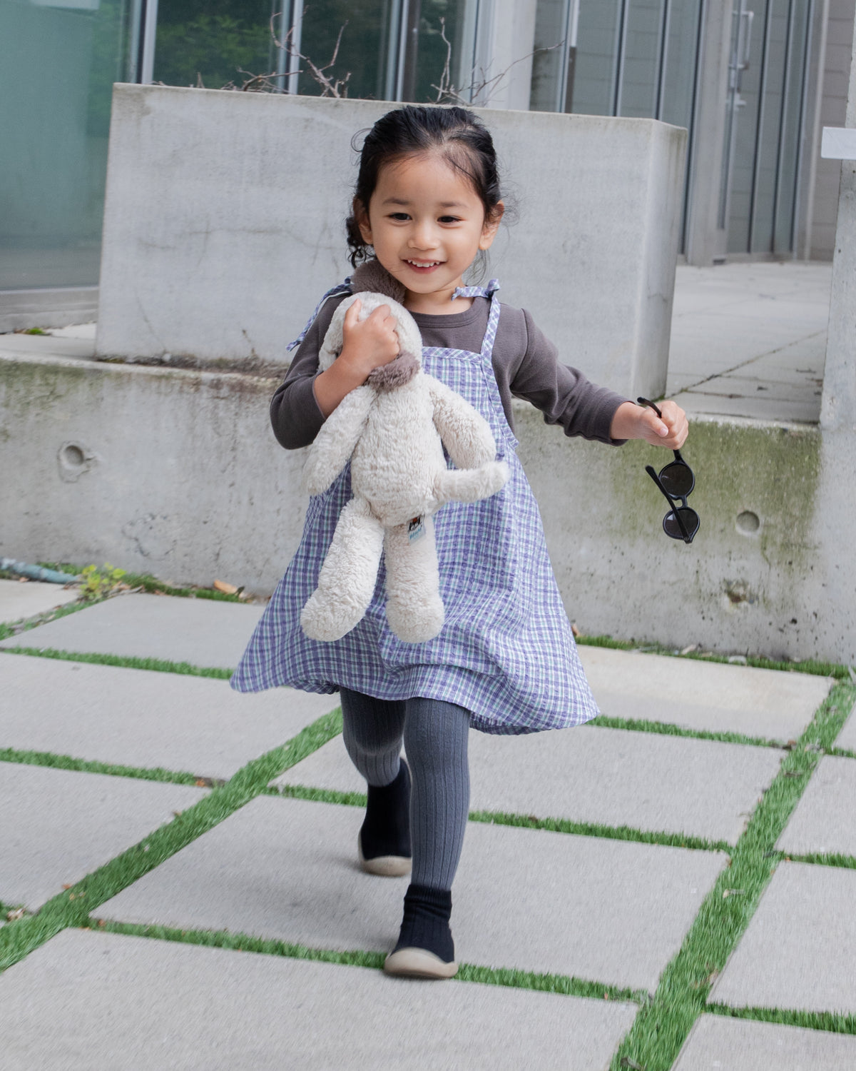LITTLE LLOYD SUNDRESS — LILAC PLAID