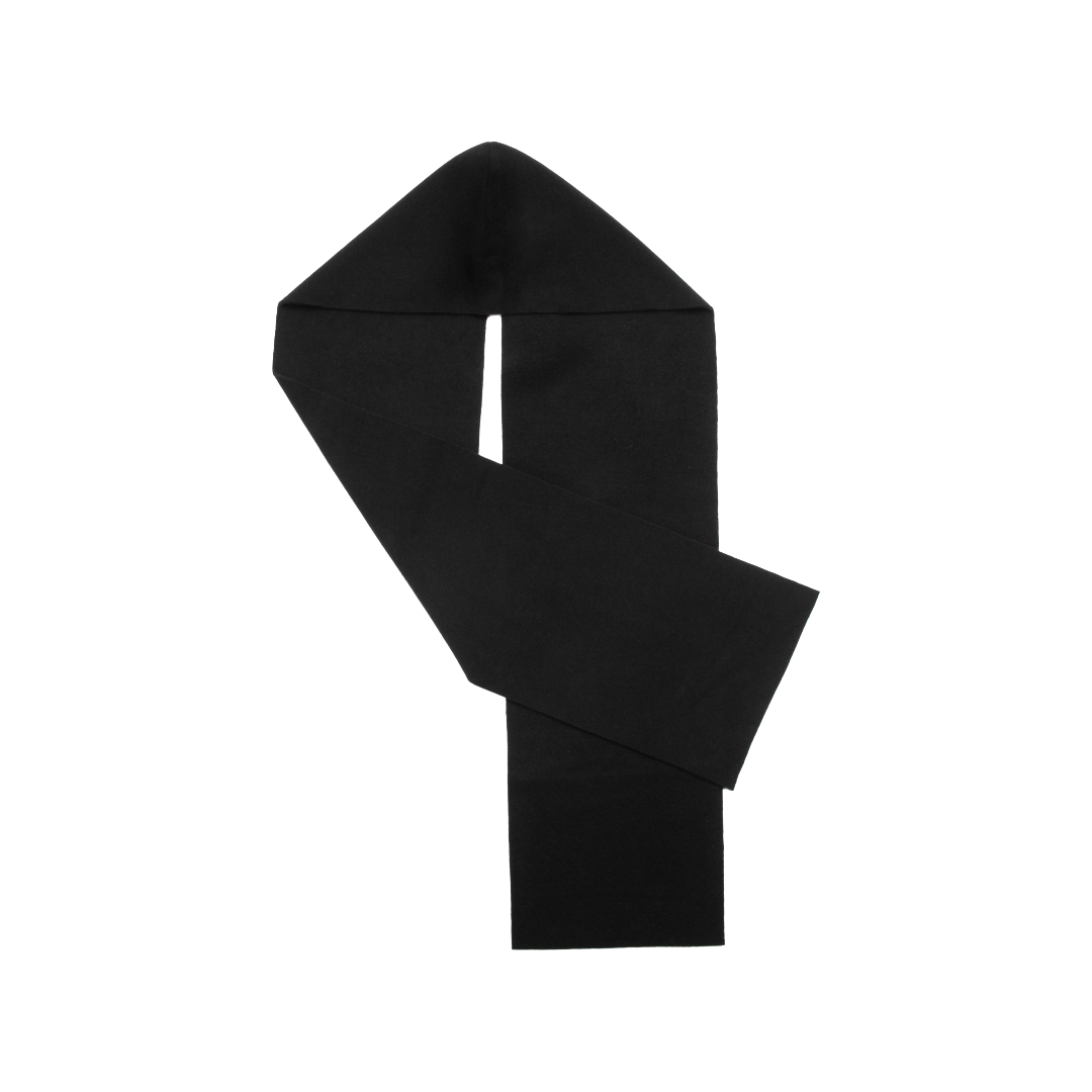 HOODED SCARF — BLACK