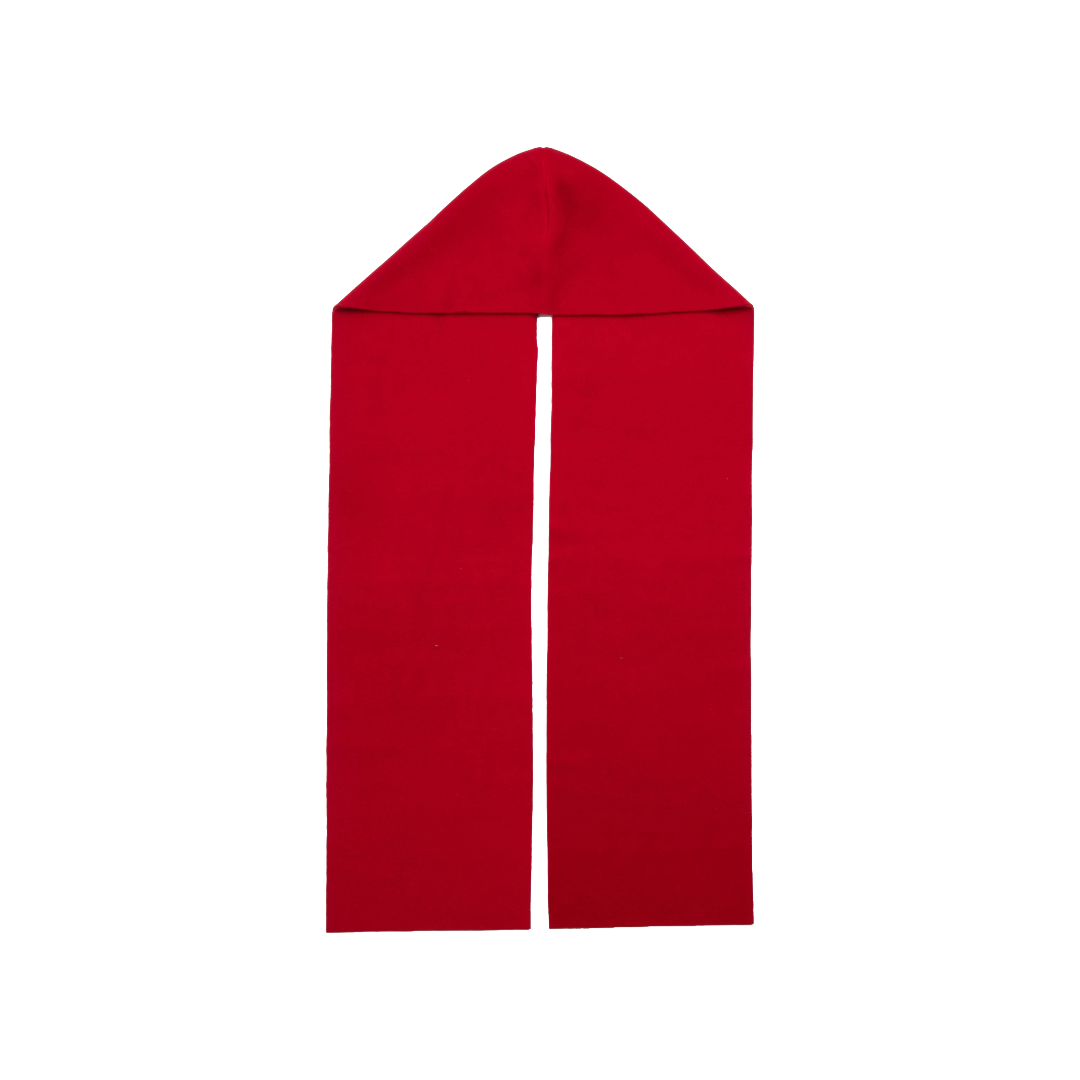 HOODED SCARF — TOMATO