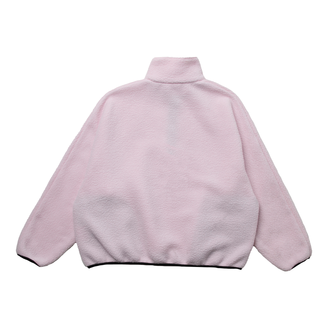 FLEECE HALF-ZIP PULLOVER — ROMI PINK