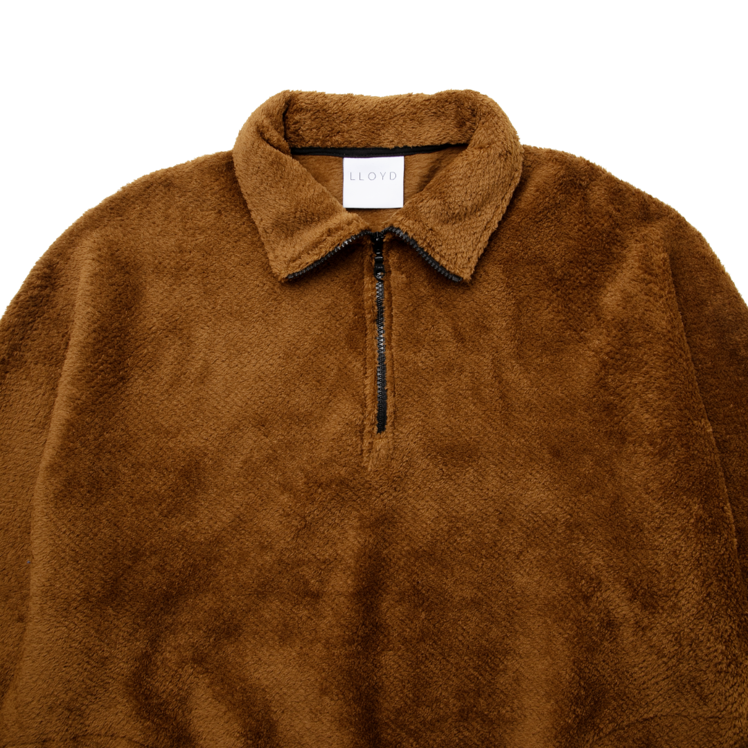 LLOYD/ALTERIOR HALF-ZIP PULLOVER — SHELTER BROWN