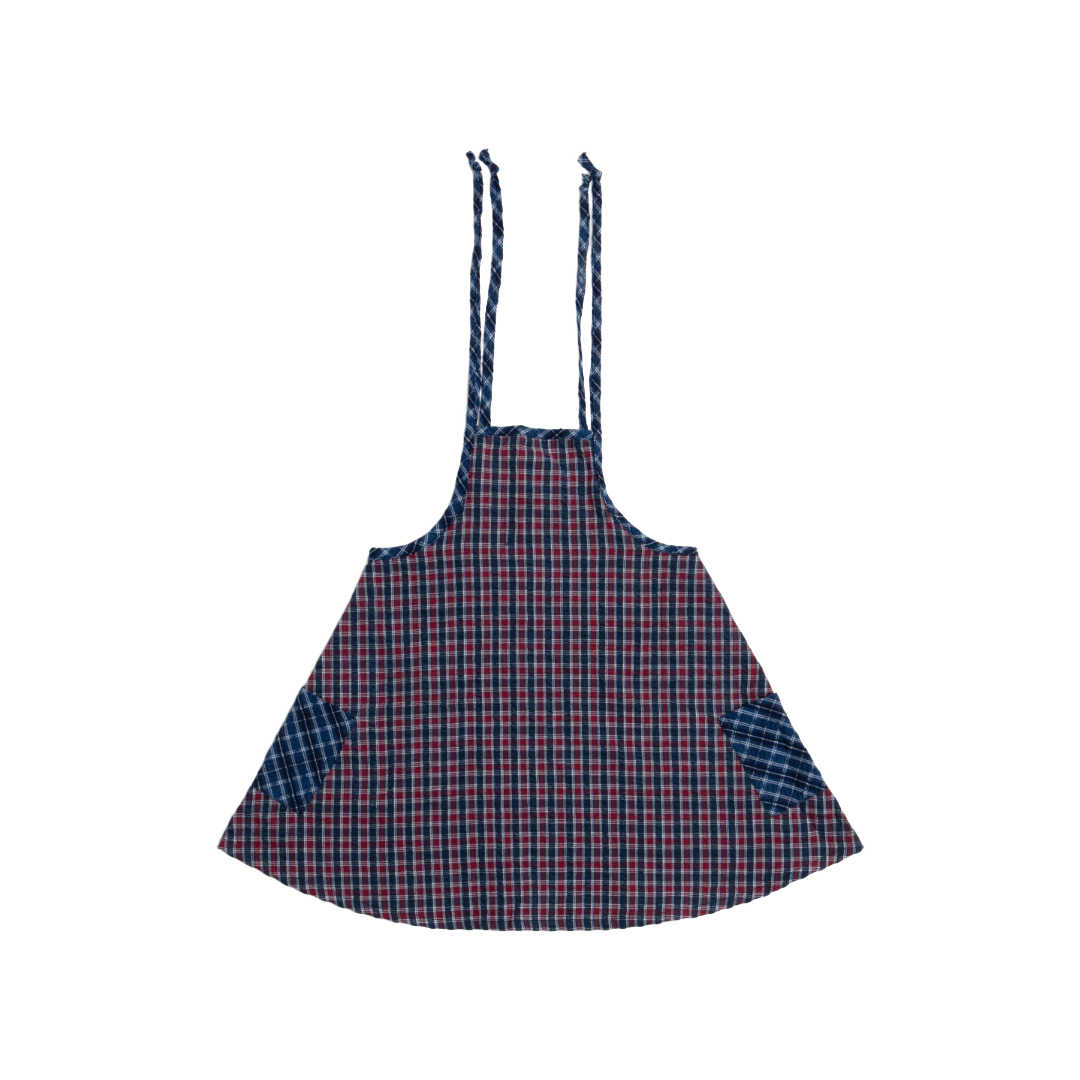 LITTLE LLOYD SUNDRESS — RED WITH BLUE PLAID